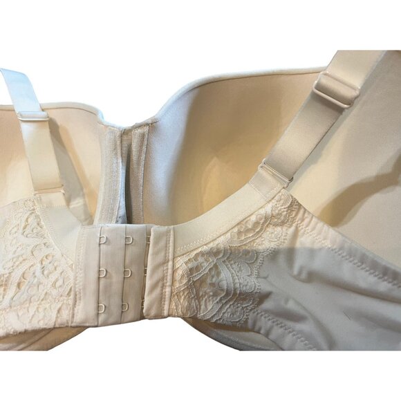 Auden Women's Lace Overlay Underwire Bra 46DD‎ White Adjustable Straps NWT - Picture 4 of 6